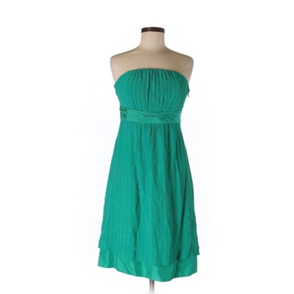 Moulinette Soeurs Anthropologie Silk Strapless Dress Women's Size 2 Cocktail